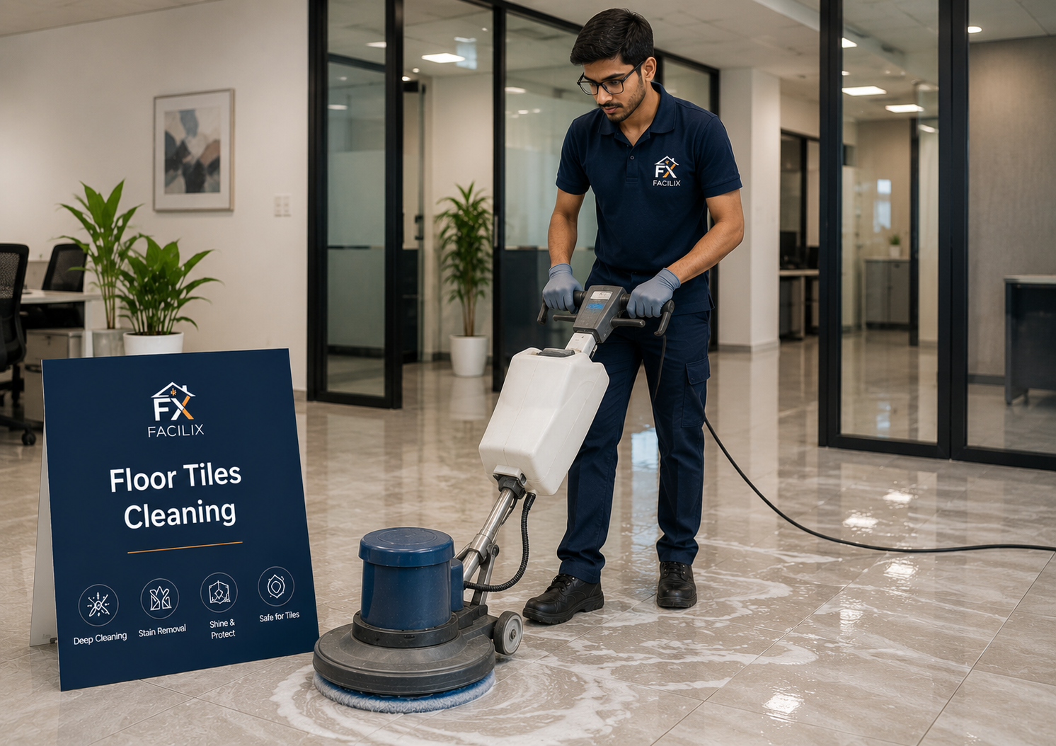Floor Tiles Cleaning